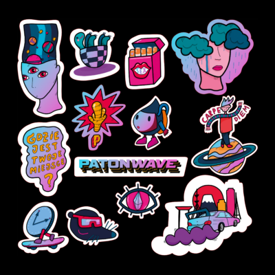 Zestaw Wszystkich Naklejek "Patonwave Pustynia Fiask" (13szt)